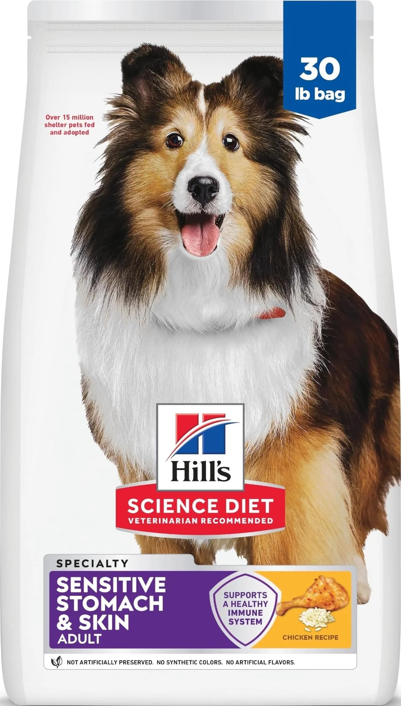 Hill's Science Diet Sensitive Stomach & Skin Dry Dog Food Chicken Recipe 13.6 kg (30 lb) | Veterinarian Recommended