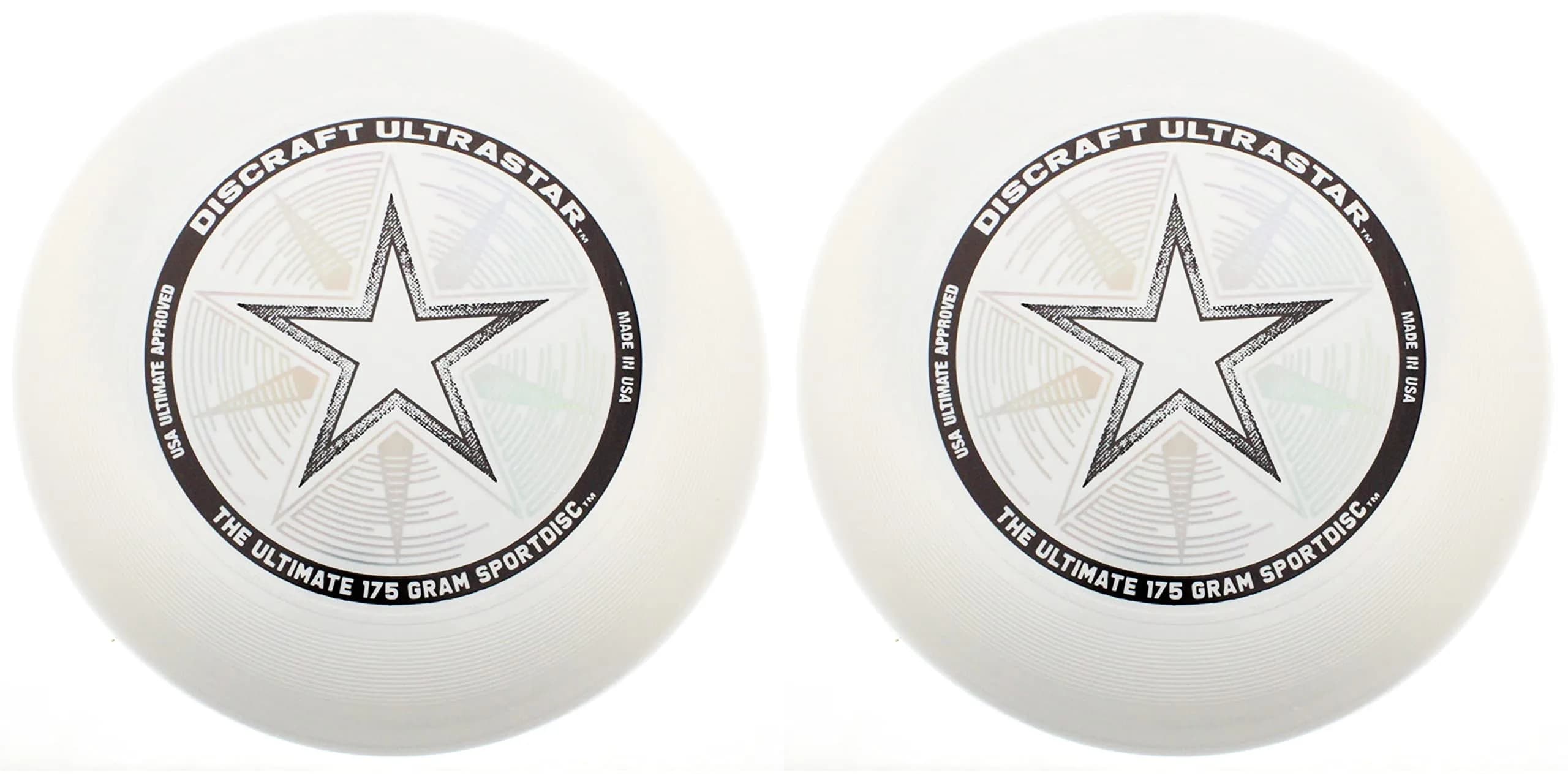 Discraft 175g Ultimate Ultra-Star 2 Pack | Official USA Disc for Outdoor Play — white