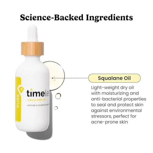 Timeless Squalane Oil 100% Pure, Plant-Based Dry Oil | Hydrates & Regulates Oil, Suitable for All Skin Types thumbnail 2