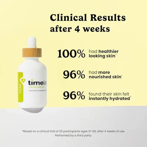 Timeless Squalane Oil 100% Pure, Plant-Based Dry Oil | Hydrates & Regulates Oil, Suitable for All Skin Types thumbnail 3