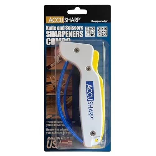 AccuSharp Knife & Shear Sharpener Combo | Reversible Tungsten Carbide Blades, Ergonomic Handle, 10 Sec Edge Restoration thumbnail 3