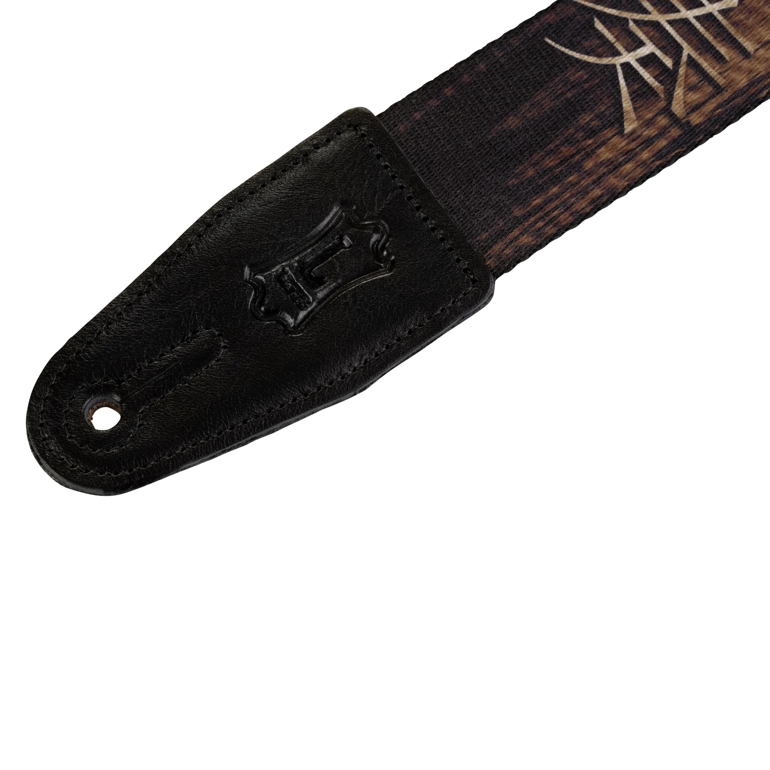 Levy's Leathers Dragon & Hanzi Polyester Guitar Strap 152cm (60") | Genuine Leather Ends - view 2
