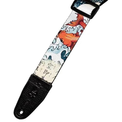 Levy's 2" Polyester Guitar Strap with Koi Fish & Waves Design, 35"-65" Adjustable Length | Sublimation Printed, Color-Fast thumbnail 5