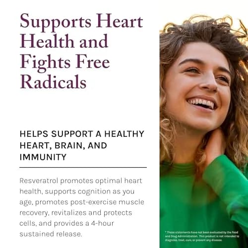 Reserveage Nutrition Resveratrol 500 mg Antioxidant Supplement 30 Count | Supports Heart and Cellular Health thumbnail 6