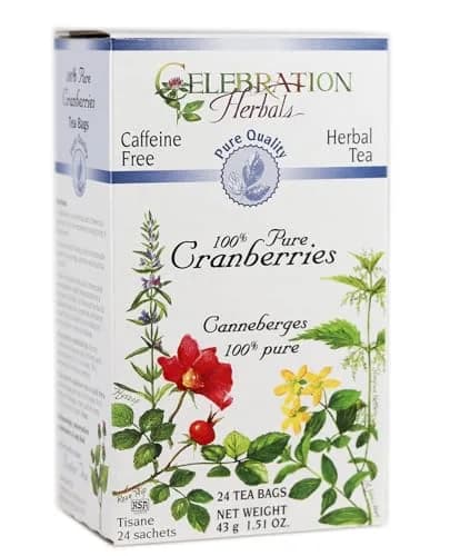 Celebration HERBALS Cranberries Pure Quality 24, Count | Tart, refreshing herbal tea with antioxidant support in India thumbnail 1