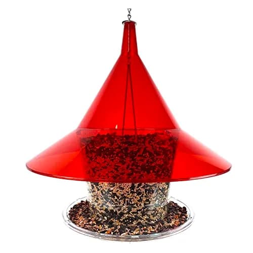 Sky Cafe Squirrel Proof Bird Feeder for Outside - Very Large, 17 in. Diameter, 1.5 Gallon Birdseed Capacity | Made in USA thumbnail 4