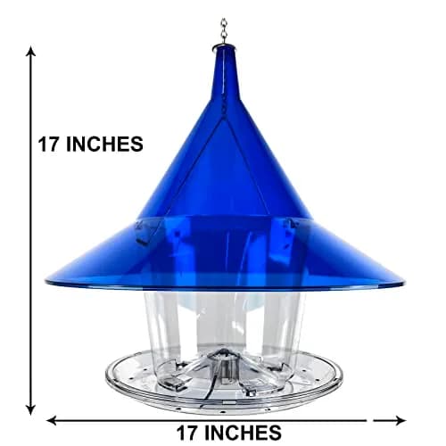 Sky Cafe Squirrel Proof Bird Feeder for Outside | Large, 17 in. Diameter, 1.5 Gallon Capacity, Made in USA thumbnail 6