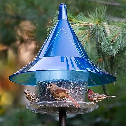 Sky Cafe Squirrel Proof Bird Feeder for Outside | Large, 17 in. Diameter, 1.5 Gallon Capacity, Made in USA thumbnail 3