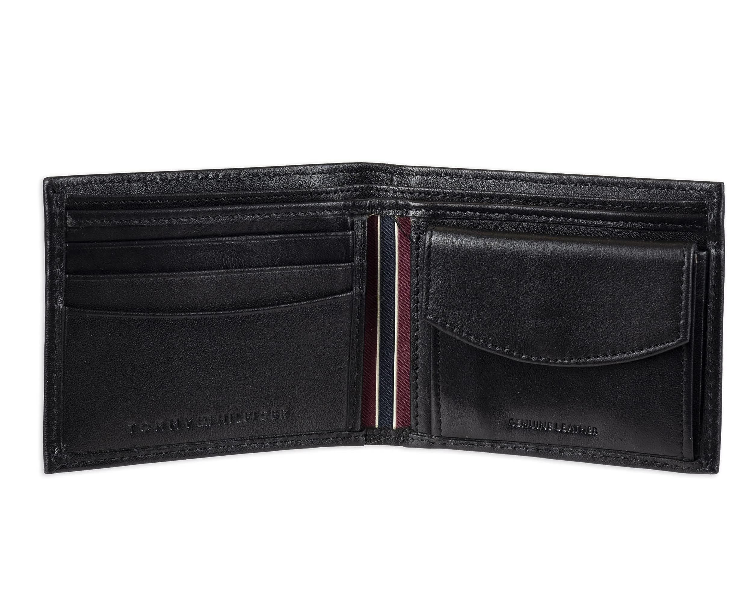 Tommy Hilfiger Genuine Leather Slim Bifold Wallet with Coin Pocket | RFID Blocking - view 4