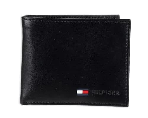 Tommy Hilfiger Genuine Leather Slim Bifold Wallet with Coin Pocket | RFID Blocking thumbnail 1