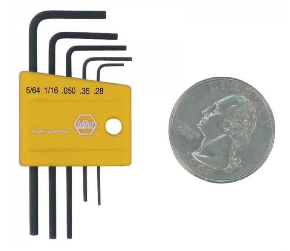 Wiha Mini Hex L-Key Set 5 Piece Short Arm SAE | Corrosion-Protected, Precision Machined (70-120 chars)