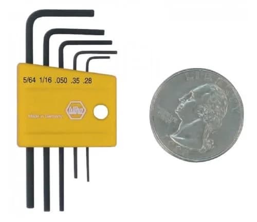 Wiha Mini Hex L-Key Set 5 Piece Short Arm SAE | Corrosion-Protected, Precision Machined (70-120 chars) thumbnail 1