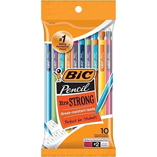 BIC Mechanical Pencil 0.9mm | Colorful Barrel, Break-Resistant Lead, 10-Count thumbnail 1