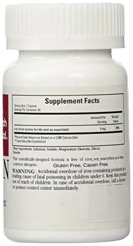 Cardiovascular Research Ferritin Maximum Absorption Iron Supplement 60 Capsules | Bioavailable Iron Support for Adults thumbnail 2
