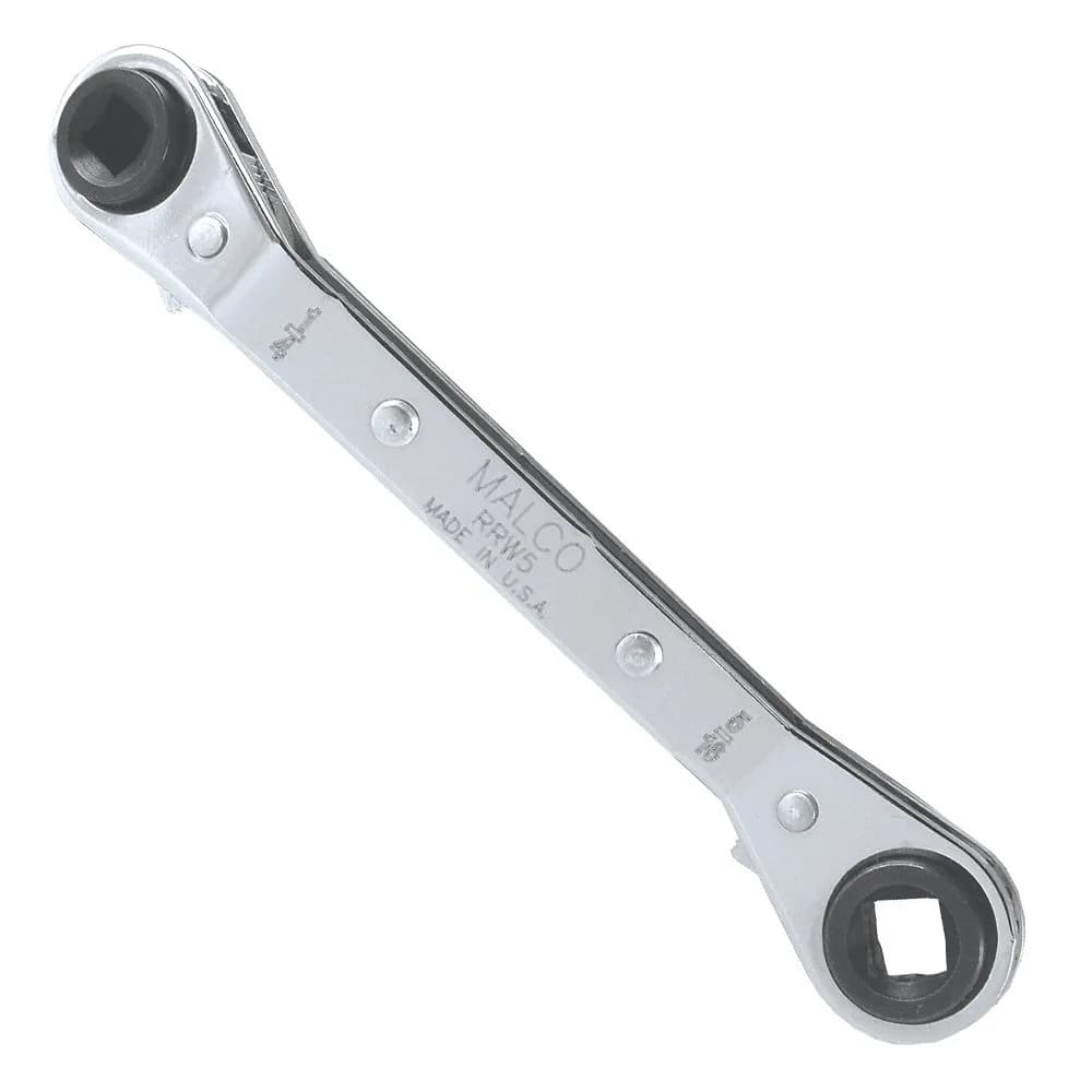 Malco RRW5 Refrigeration Offset Ratchet Wrench 19.56 cm (7.7 in) | Servicing HVAC Valves - main product image