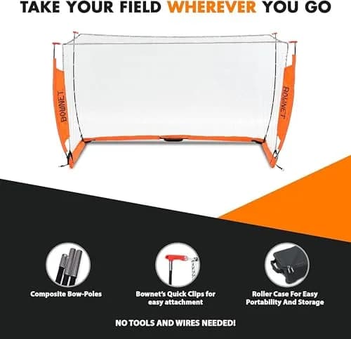 Bownet Folding Soccer Goal, Pop-Up Net with Carry Bag - 7'H x 14'W | Portable, Easy Setup for Indoor & Outdoor Play thumbnail 4