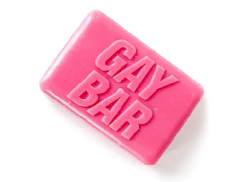 Gift Republic Gay Bar Soap Novelty Pride Soap 1 Count | Rose Scented Bright Pink Soap for Bathroom Fun thumbnail 1