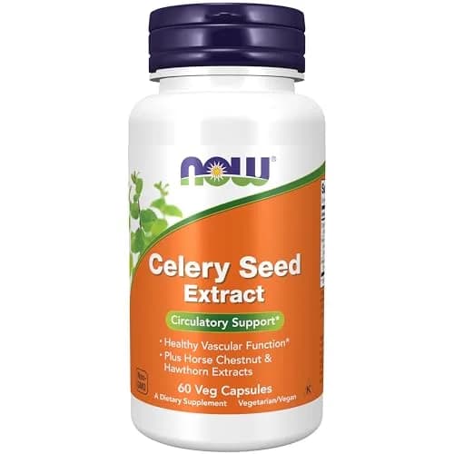 NOW Supplements Celery Seed Extract 60 Veg Capsules | Supports Vascular & Brain Health thumbnail 1