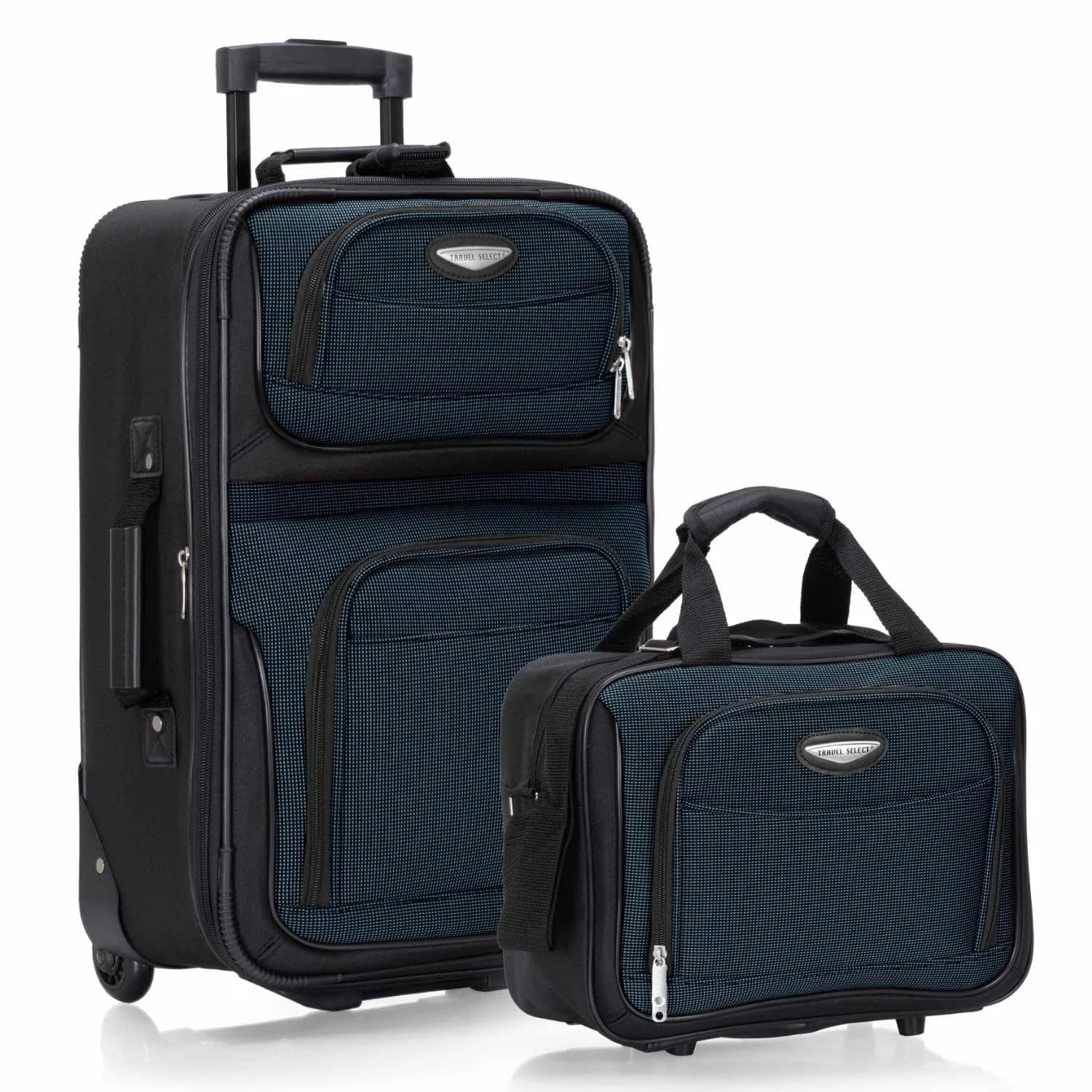 Travel Select Amsterdam Softside Expandable Luggage with Rolling Wheels, Navy, 2-Piece Set (15/21) | Lightweight & Expandable