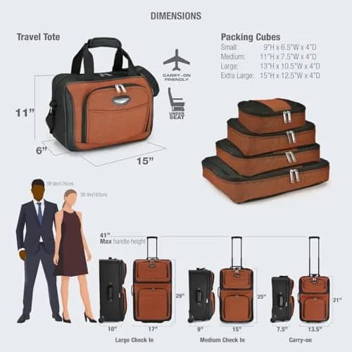 Travel Select Amsterdam Softside Expandable Luggage with Rolling Wheels, Navy, 2-Piece Set (15/21) | Lightweight & Expandable thumbnail 9