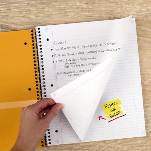 Five Star Spiral Notebook 1 Subject College Ruled 100 Sheets 25ml (0.811 Fl Oz) | SFI Certified Paper thumbnail 5