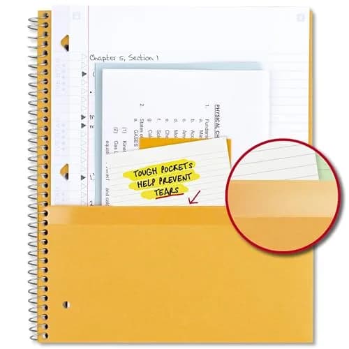 Five Star Spiral Notebook, 1 Subject, College Ruled, 100 Sheets, 200 Pages Total, Black | SFI Certified Paper & Study App Integration thumbnail 5