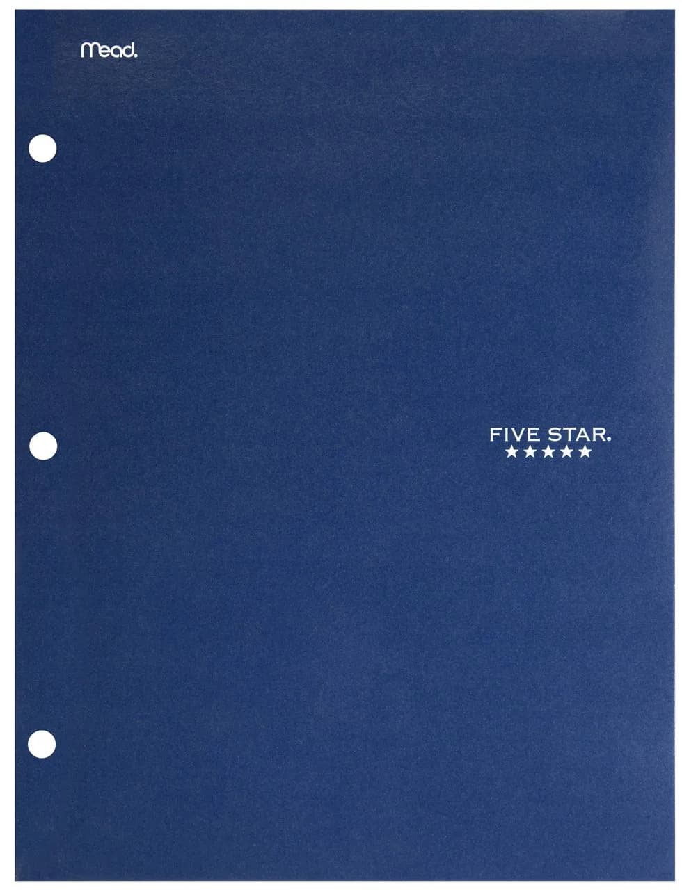 Five Star 4 Pocket Folder Navy | Holds Letter Size 8.5" x 11" Sheets | Includes Reference Charts - main product image