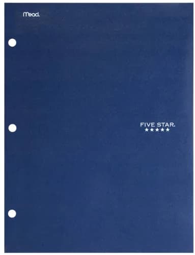 Five Star 4 Pocket Folder Navy | Holds Letter Size 8.5" x 11" Sheets | Includes Reference Charts thumbnail 1