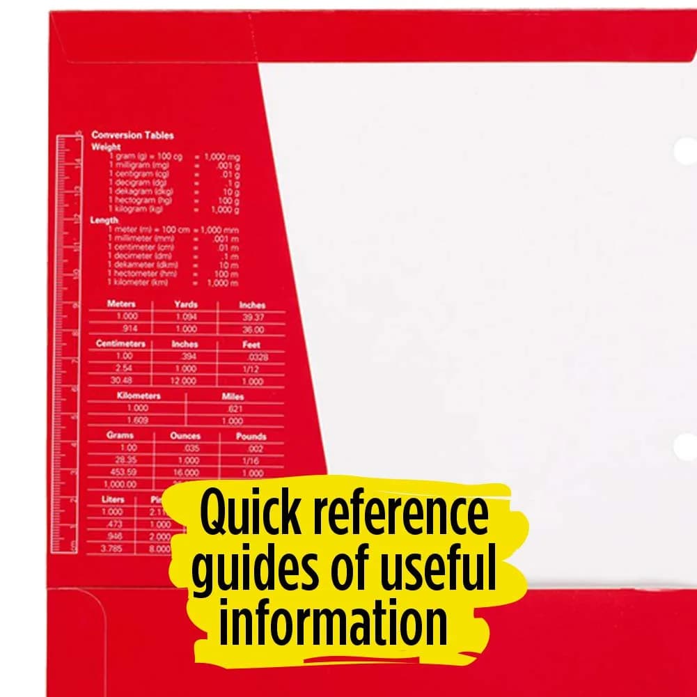 Five Star 4 Pocket Folder Red | Holds Letter Size (8.5" x 11") Sheets | 3-Hole Punched for Binders - view 5