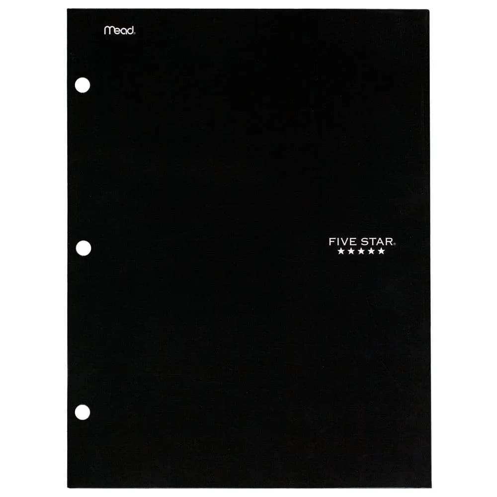Five Star 4 Pocket Folder Black 1 Folder | Holds Letter Size Papers - main product image