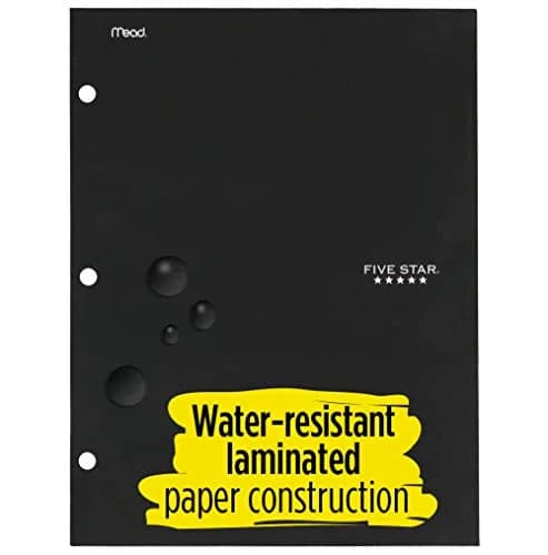 Five Star 4 Pocket Folder Black 1 Folder | Holds Letter Size Papers thumbnail 4