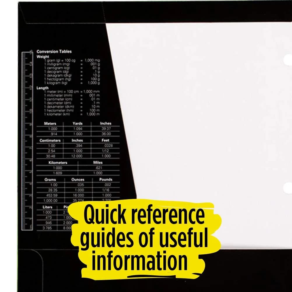 Five Star 4 Pocket Folder Black 1 Folder | Holds Letter Size Papers - view 5