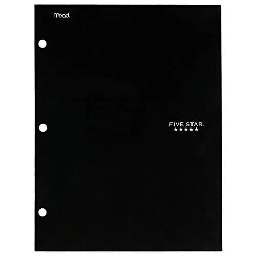 Five Star 4 Pocket Folder Black 1 Folder | Holds Letter Size Papers thumbnail 1