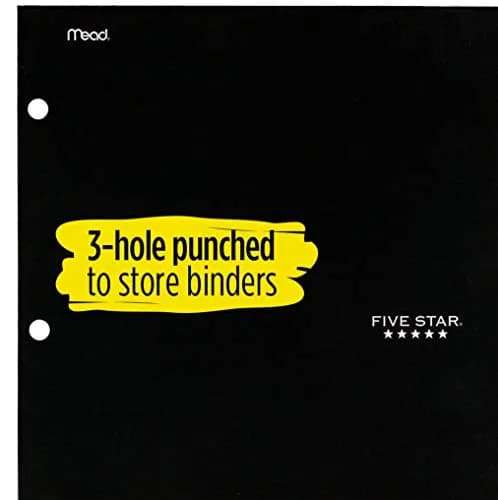 Five Star 4 Pocket Folder Black 1 Folder | Holds Letter Size Papers thumbnail 3