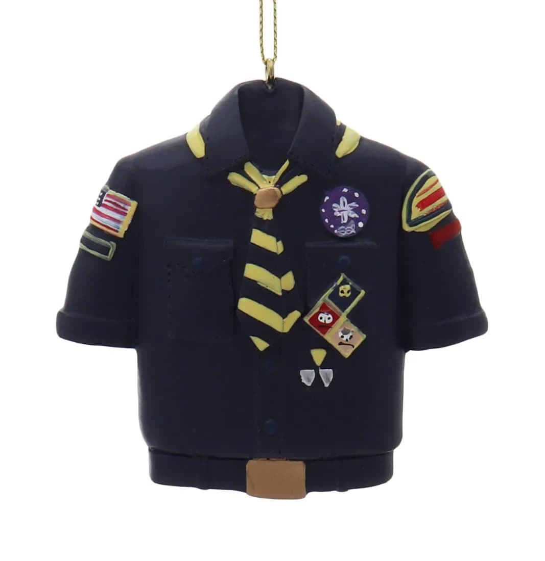 Kurt Adler Cub Scout Blue Shirt Ornament 8.26 cm (3.25-inch) | Officially Licensed Boy Scouts of America — Blue