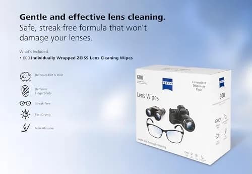 ZEISS Pre-Moistened Lens Cleaning Wipes 600 Count | Fragrance-Free for All Optics thumbnail 7