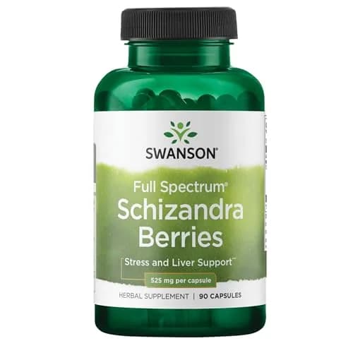 Swanson Full Spectrum Schizandra Berries 90 Capsules | Herbal Stress & Liver Support thumbnail 1