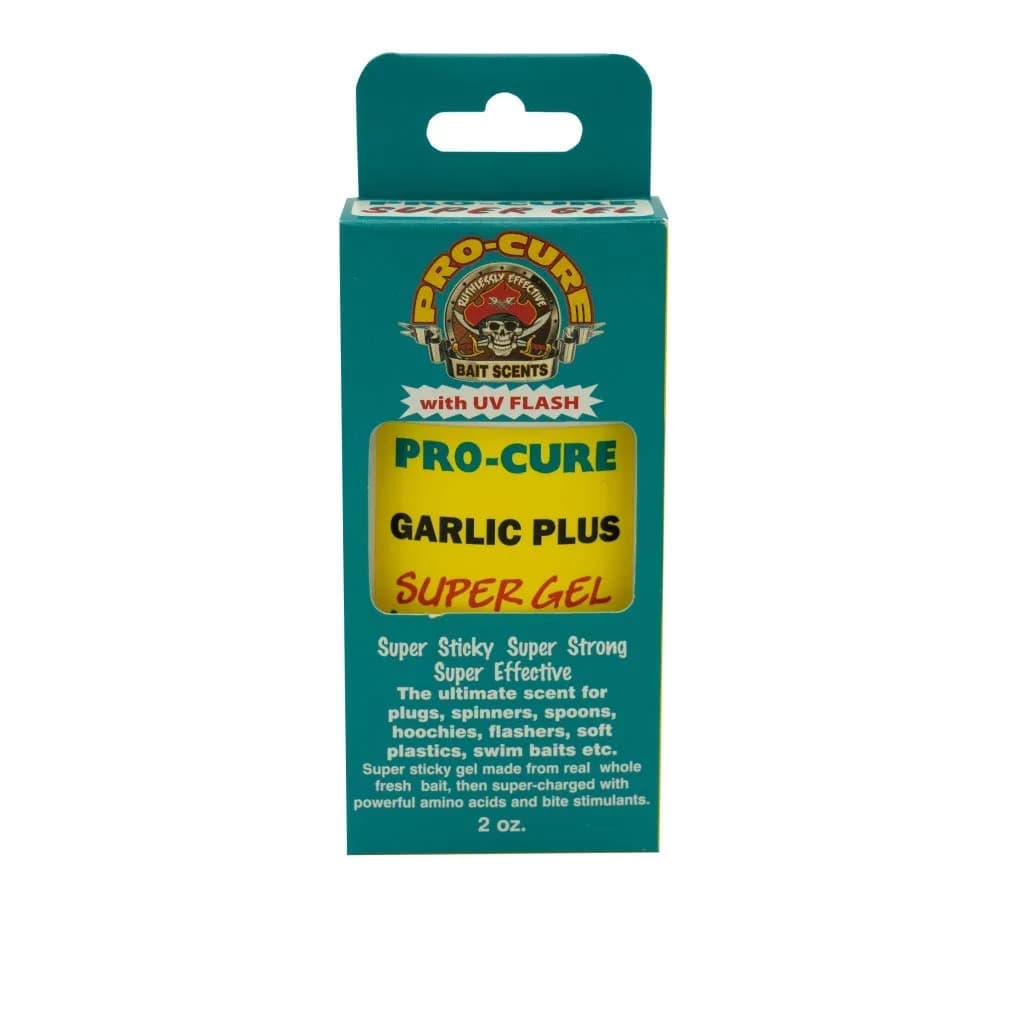 Pro-Cure Garlic Plus Super Gel, 2 Ounce | Super Sticky Garlic Scent for Baits