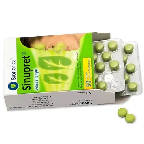 Bionorica Sinupret Sinus & Immune Support Supplement, 50 Tablets, 2 Pack | Natural Herbal Sinus Relief & Immune Boost thumbnail 2