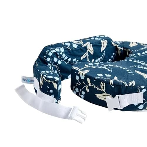 My Brest Friend Original Nursing Pillow Navy Bluebells | Ergonomic Support for Mom & Baby thumbnail 7