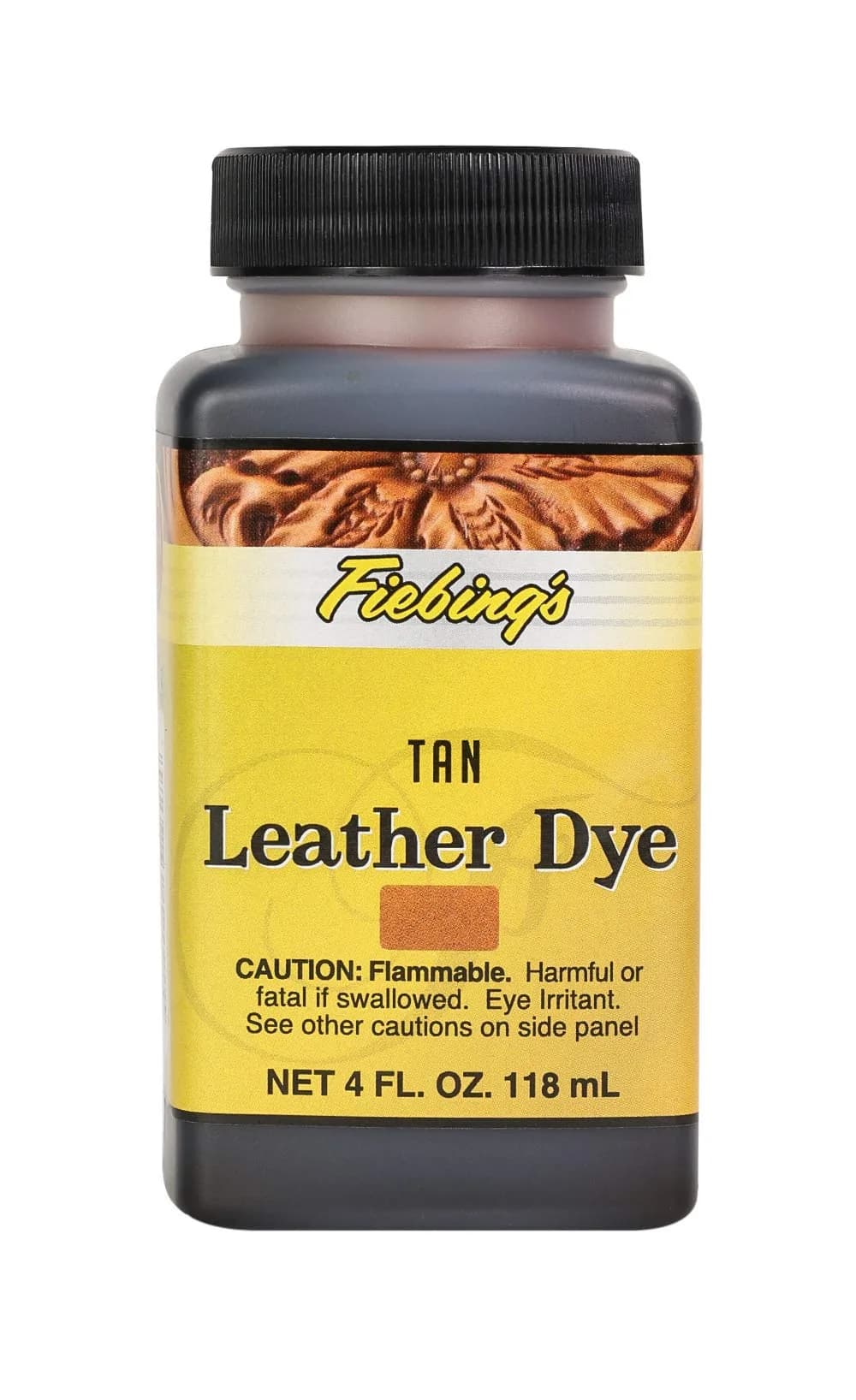 Fiebing's Tan Leather Dye 118ml (4 fl oz) - Alcohol-Based Penetrating Dye for Leather & Wood - main product image