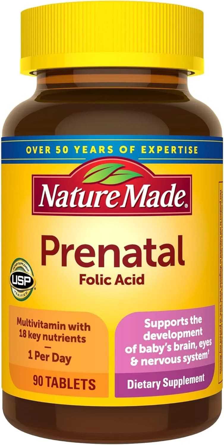Nature Made Prenatal Multi Dietary Supplement 90 Tablets Pack of 2 | Supports Maternal & Fetal Wellness