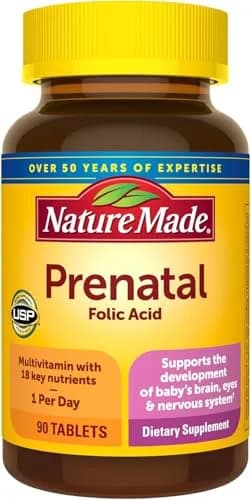 Nature Made Prenatal Multi Dietary Supplement 90 Tablets Pack of 2 | Supports Maternal & Fetal Wellness thumbnail 1
