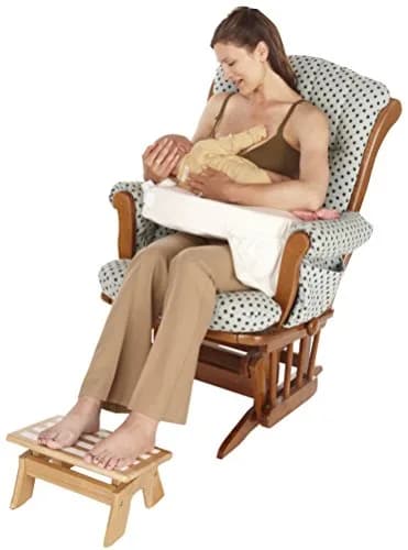 My Brest Friend Adjustable Wooden Nursing Foot Stool | Supportive, Non-Slip, Sustainable Rubber Wood (13.6" x 10.5" x 3.1") thumbnail 2
