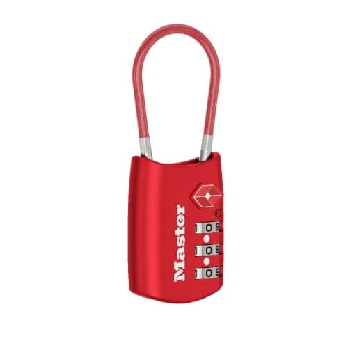 Master Lock 4688D TSA Luggage Lock, Red 1 Pack | Set Your Own Combination Lock thumbnail 2