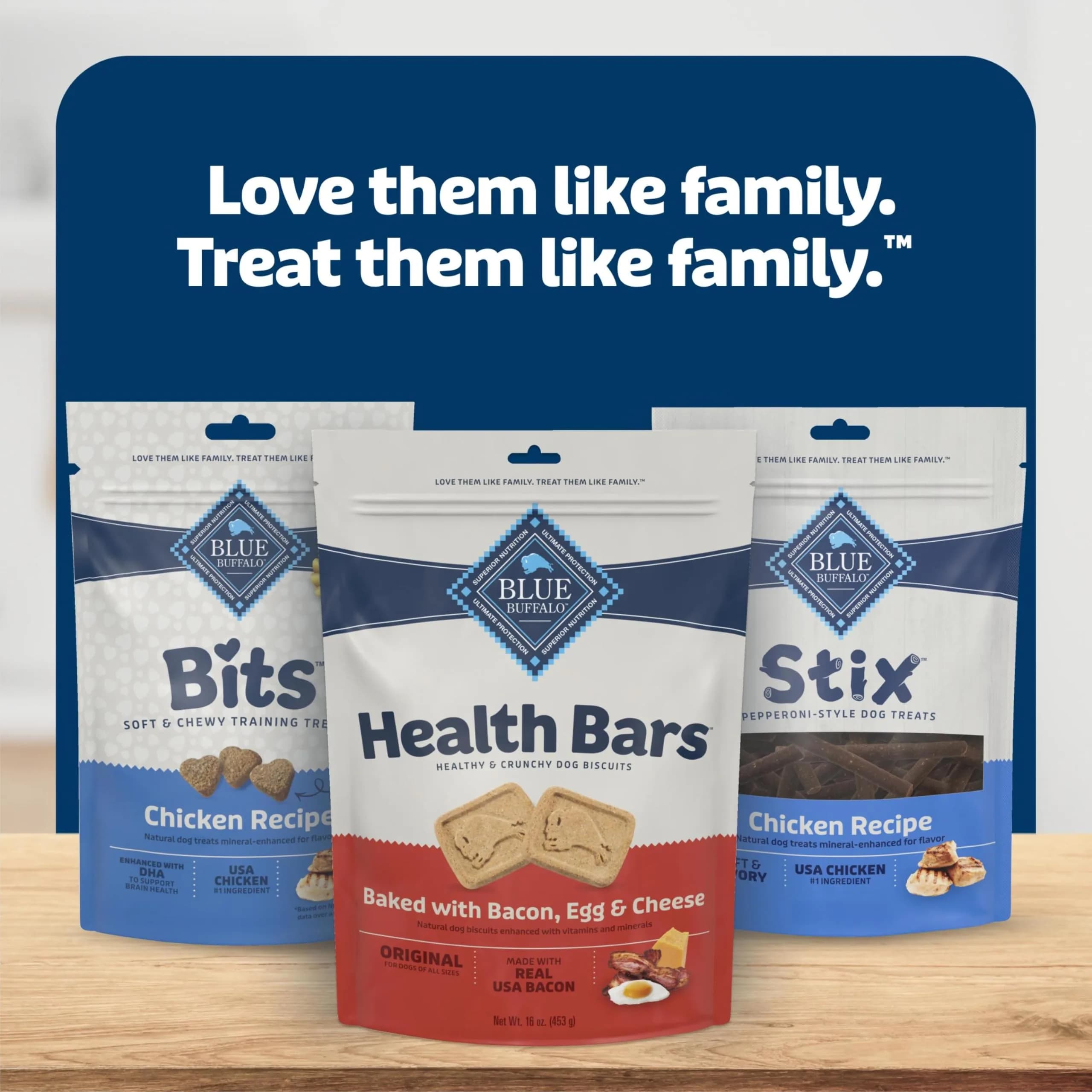 Blue Buffalo Health Bars Bacon Egg & Cheese Dog Biscuits 454g (16 oz) | Oven-Baked Crunchy Treats for All Breeds - view 9