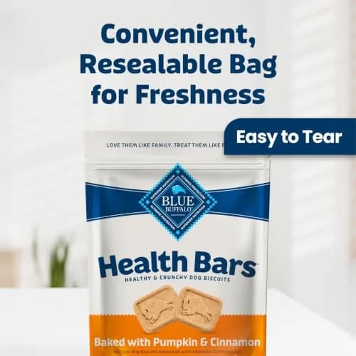 Blue Buffalo Health Bars Pumpkin & Cinnamon Dog Biscuits 454g (16 oz) | Oven-Baked Natural Dog Treats thumbnail 5
