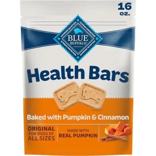 Blue Buffalo Health Bars Pumpkin & Cinnamon Dog Biscuits 454g (16 oz) | Oven-Baked Natural Dog Treats thumbnail 1
