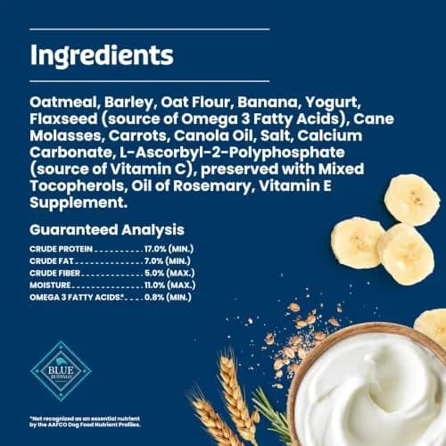 Blue Buffalo Health Bars Bananas & Yogurt Dog Biscuits 454g (16 oz) | Oven-Baked Crunchy Treats for All Breed Sizes thumbnail 7
