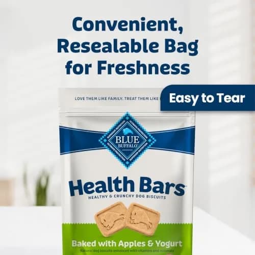 Blue Buffalo Health Bars Apples & Yogurt Dog Biscuits 454g (16 oz) | Oven-Baked Natural Dog Treats thumbnail 4